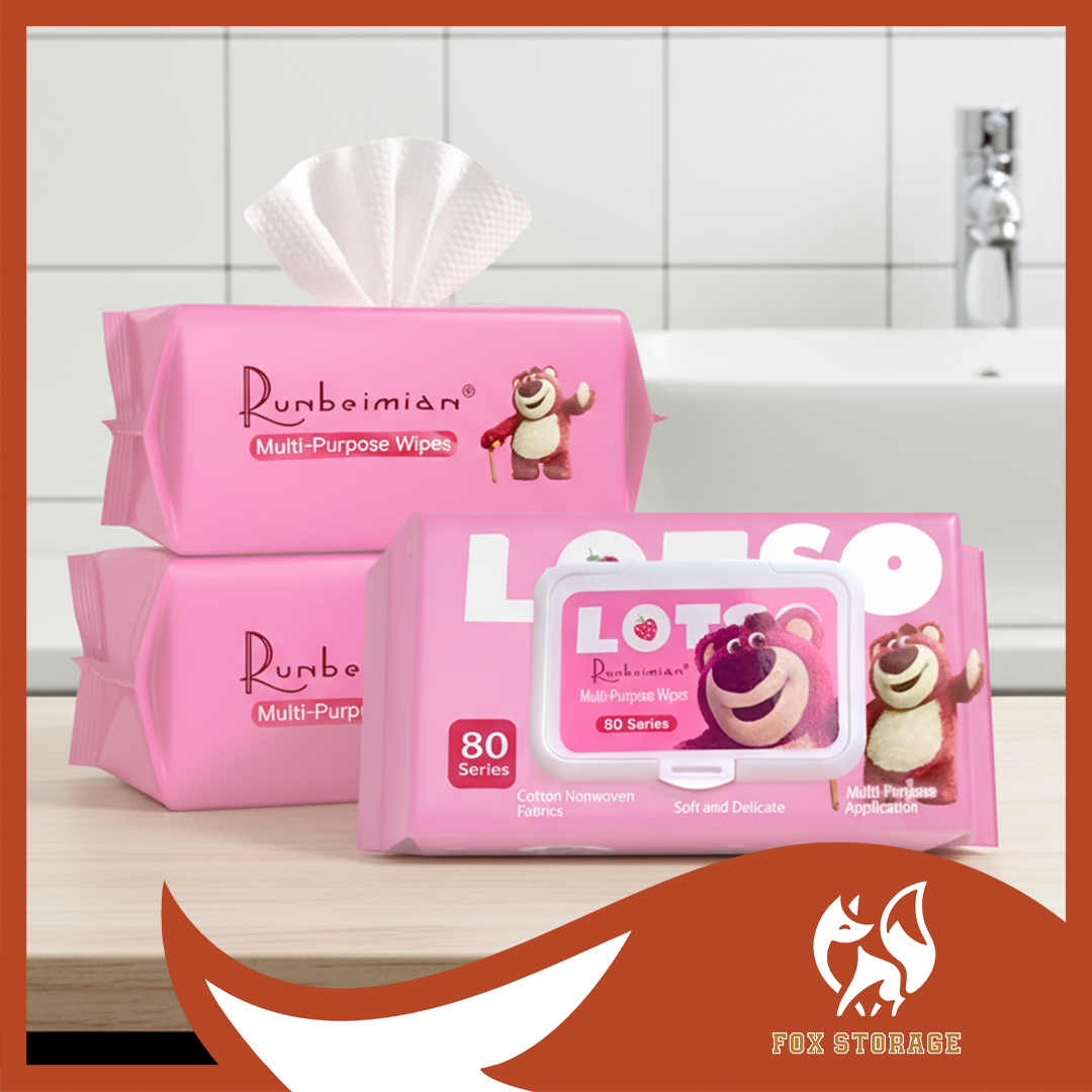 Tisu Basah Bayi 80 Helai 80片 婴儿湿巾 亲肤无纺布 无酒精无化学物质 Hypoallergenic Baby Wipes No Alcohol & Chemicals Non Woven Fabric Wet Wipes Wet Tissue