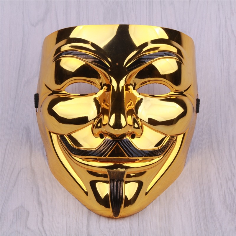 Mặt nạ Hacker Anonymous -Vàng,Bạc Bóng hóa trang nhân vật hacker dành cho nam và nữ - MSP744567