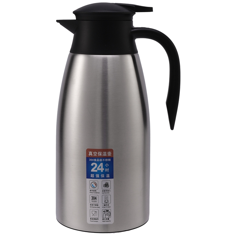 304 Stainless Steel 2L Thermal Flask Vacuum Insulated Water Pot Coffee Tea Milk Jug Thermal Pitcher 
