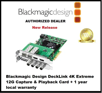 Blackmagic Design DeckLink 4K Extreme 12G Capture & Playback Card + 1 year local warranty