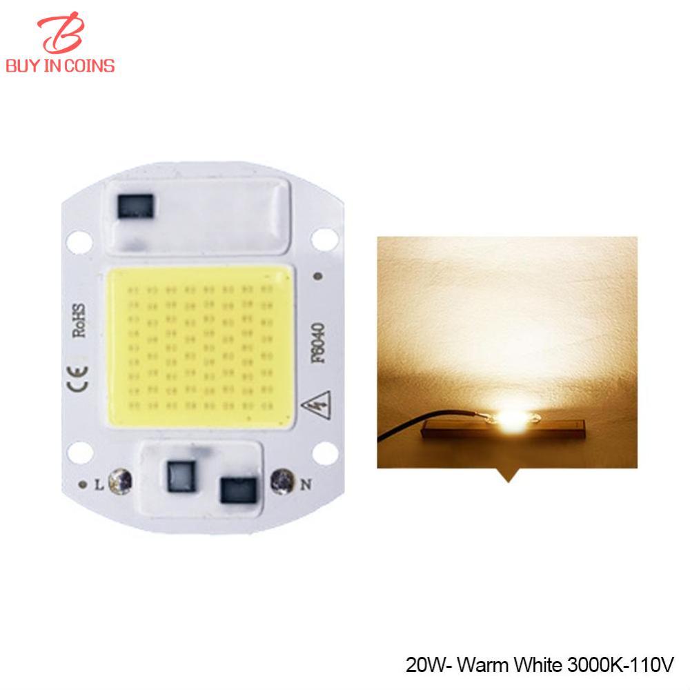 Chip LED BC 110V 220V 20W 30W 50W Chip COB Đèn Hạt LED IC Thông Minh Không Cần Điều Khiển Cho Đèn Pha Đèn Chiếu Sáng Tự Làm Lampada Ánh Sáng Trắng Ấm