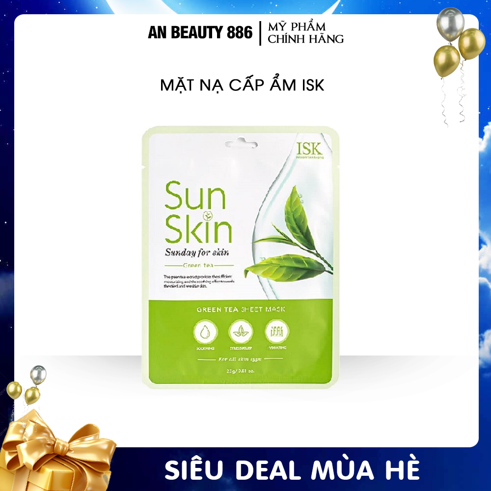 Mặt nạ trà xanh ISK Sunskin Green Tea Sheet Mask (1 miếng)