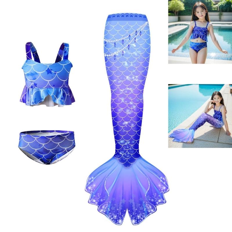 Bé đuôi cá đồ bơi Polyester đàn hồi vải lung linh thiết kế an toàn xây dựng kháng Clo Áo Tắm