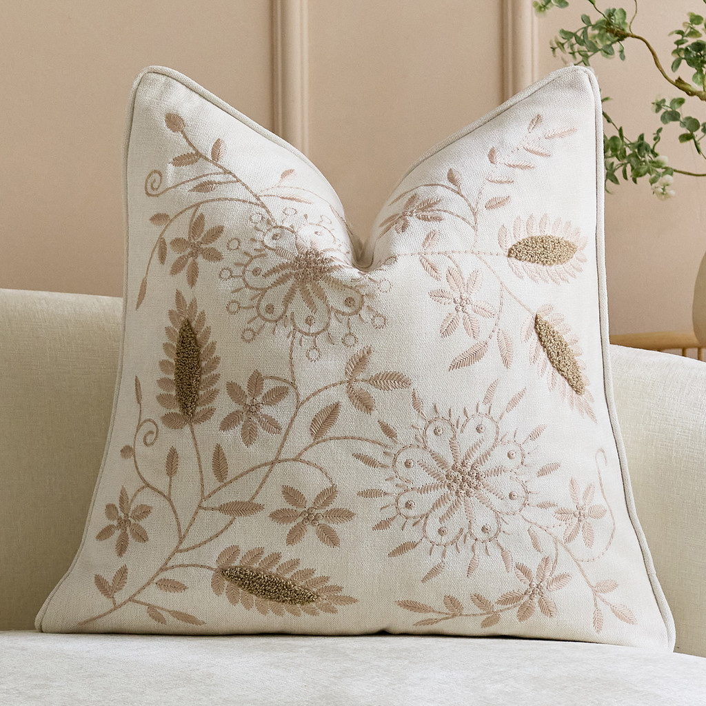 30x50cm/45x45cm Bohemian Chenille Throw Pillowcase Cojines Decoration Sofa Floral Embroidered Pillow Cover Headboard Cushion Covers