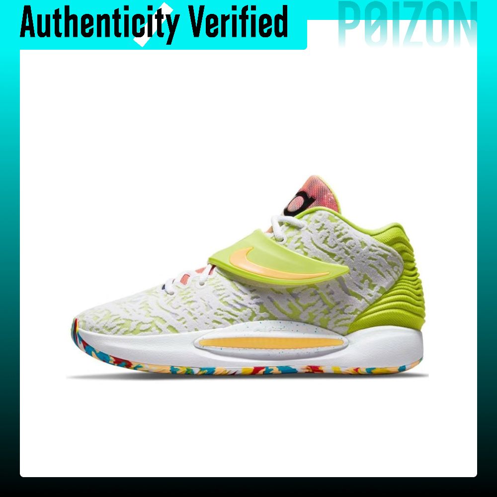 รองเท้าและชุดกีฬา Nike KD 14 EP 'Cyber' Mid top รองเท้าบาสเก็ตบอล Unisex สีขาวสีเขียวรุ่นเอเชีย CZ0170-101 ราคา 15,877 บาท*ส่งฟรี