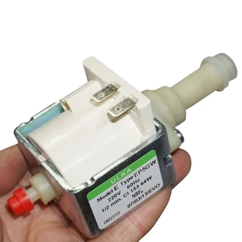 Nhập khẩu máy pha cà phê ulka Ý Máy bơm nước điện từ 48W 64W ep5gw Máy bơm Pít tông áp lực cao Máy pha cà phê nước PU