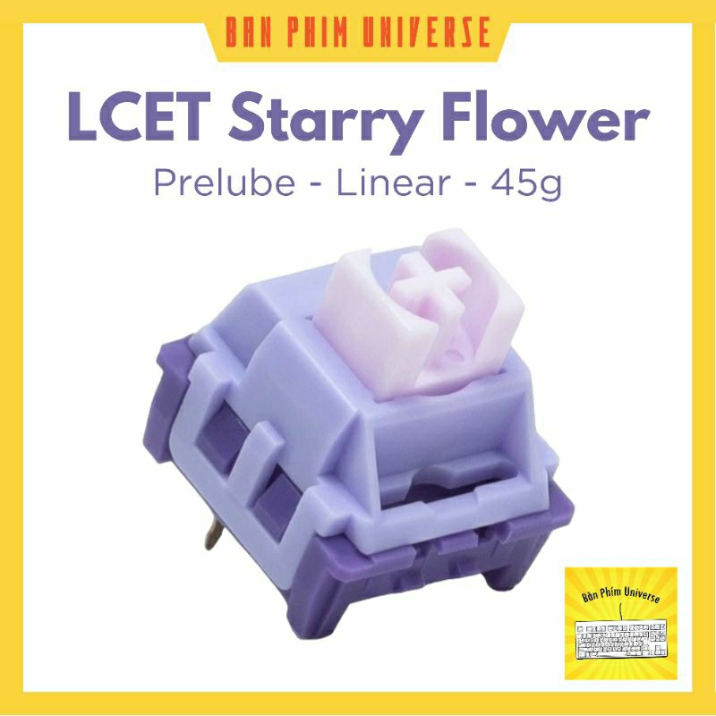 Combo Switch LCET Starry Flower 3 PIN switch linear 45g công tắc bàn phím switch starry flower LCET