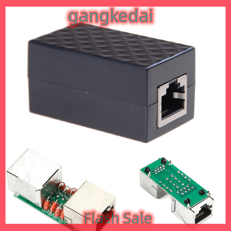Gangke Bộ chuyển đổi chống sét của RJ-45 Bộ bảo vệ tăng áp Ethernet dụng cụ bảo vệ mạng