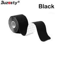 Buzesty 5cmX5m Pre Cut Kinesiology Tape Elastic Exercise Muscle Patch Type I Waterproof and Breathable Sports Fitness Intramuscular Original Cotton Athletic Tape for Muscle Pain Relief and Joint Support