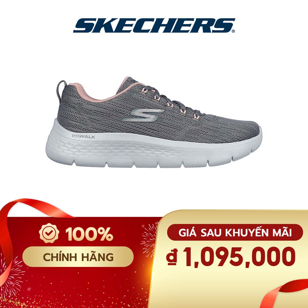 Skechers Nữ Giày Thể Thao Đi Bộ Tập Gym, Thường Ngày, Đi Học, Đi Làm GOwalk Flex Striking Look Walking Air-Cooled Goga Mat Flex, Ortholite, Ultra Go - 124960-CCPK