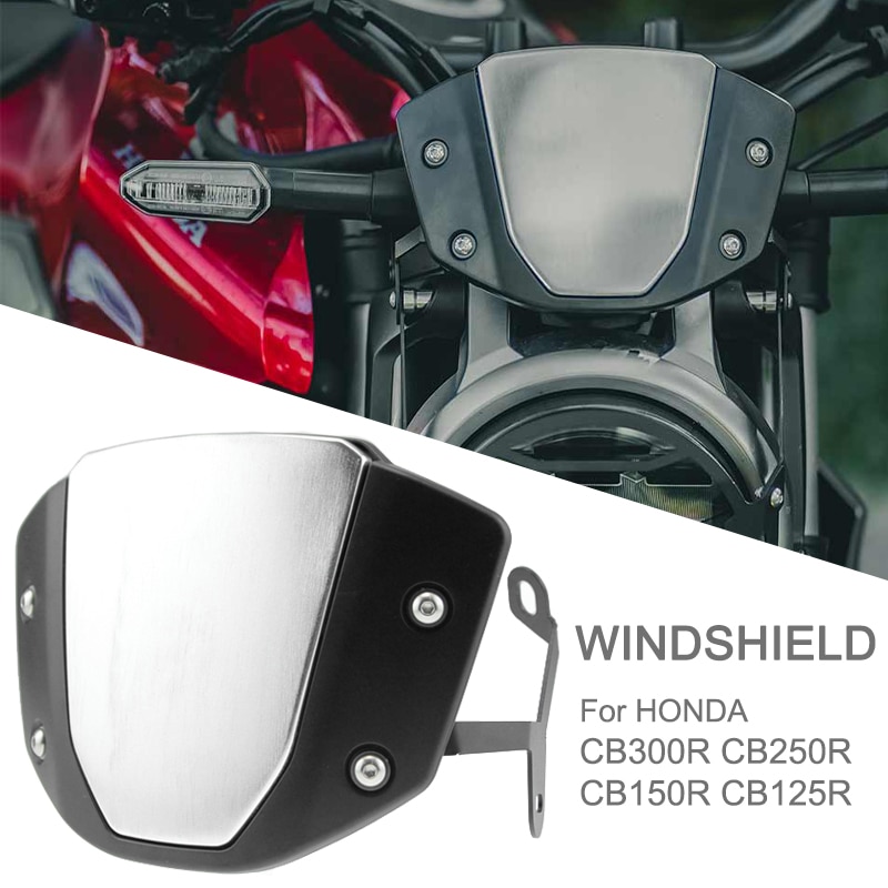 Sport Bike Wind Deflector Front Windshield Deflector For Honda CB300R  CB250R CB150R CB125R 2018-2025 - Wind Reduction Fairing CB250R Front Fairing モトクロスプレートフレーム For CB300R For CB250R For CB150R For CB125R 2018 201
