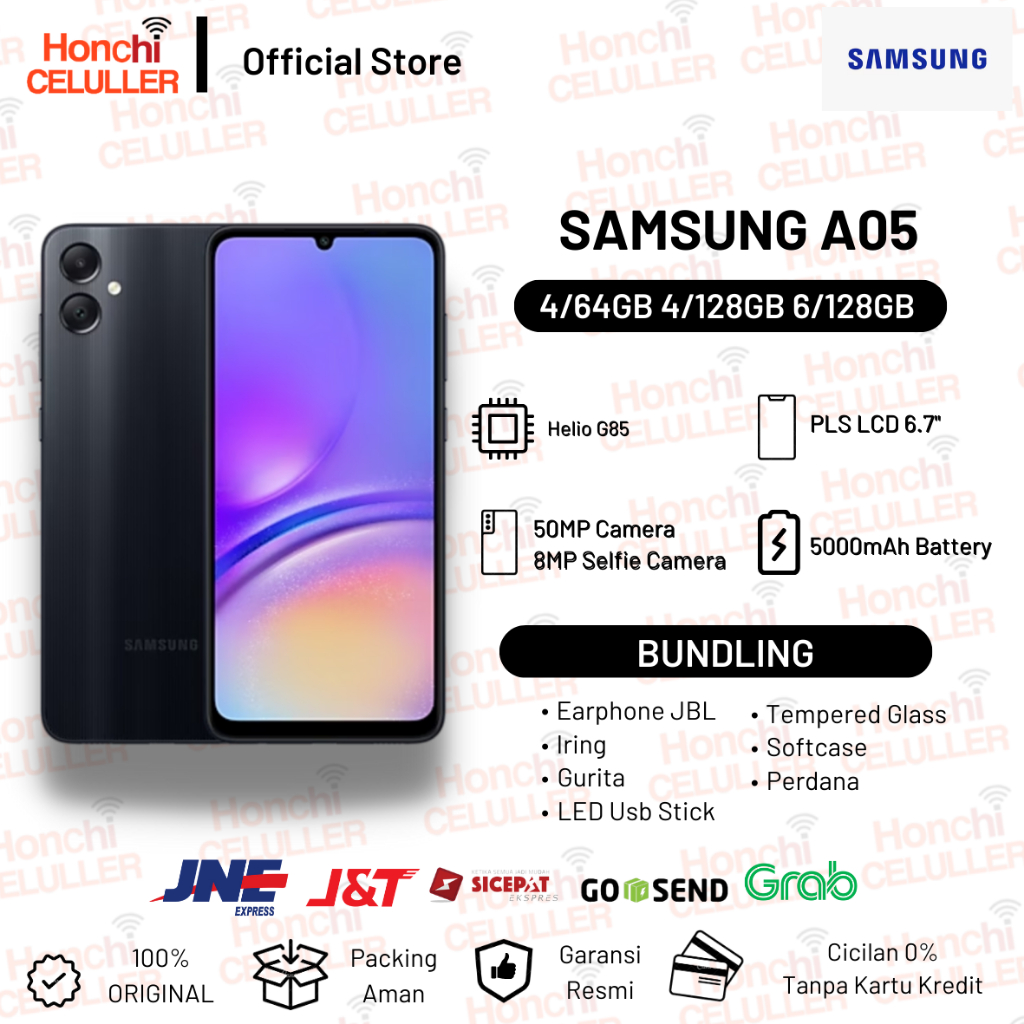 Samsung A05 6/128GB 4/128GB 4/64GB Garansi Resmi Samsung Indonesia SEIN Giá 1,399,000 Đồng*Miễn phí vận chuyển