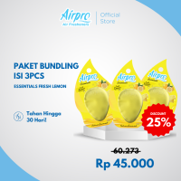 Airpro Paket Essentials Fresh Lemon isi 3pcs - Pengharum & Parfum Mobil