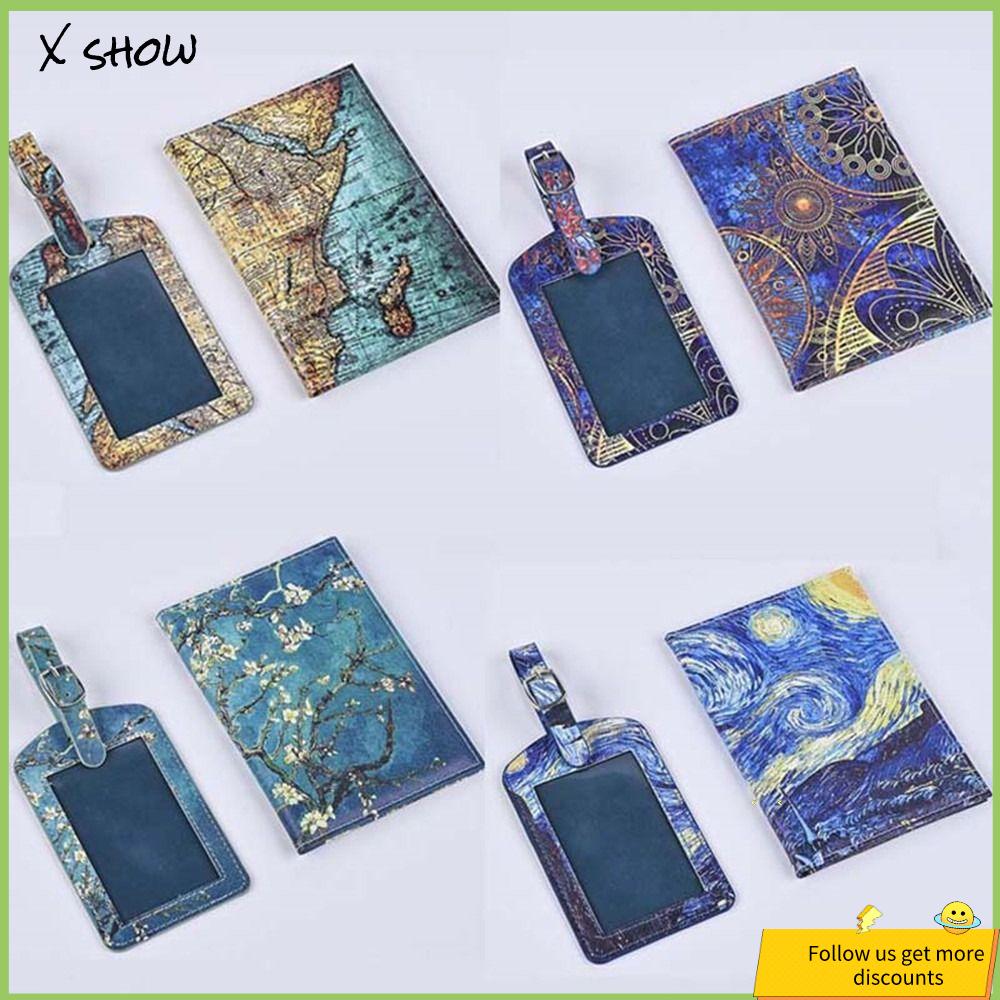 X SHOW 2Pcs set Fashion Universal Travel Portable Passport Cover Credit