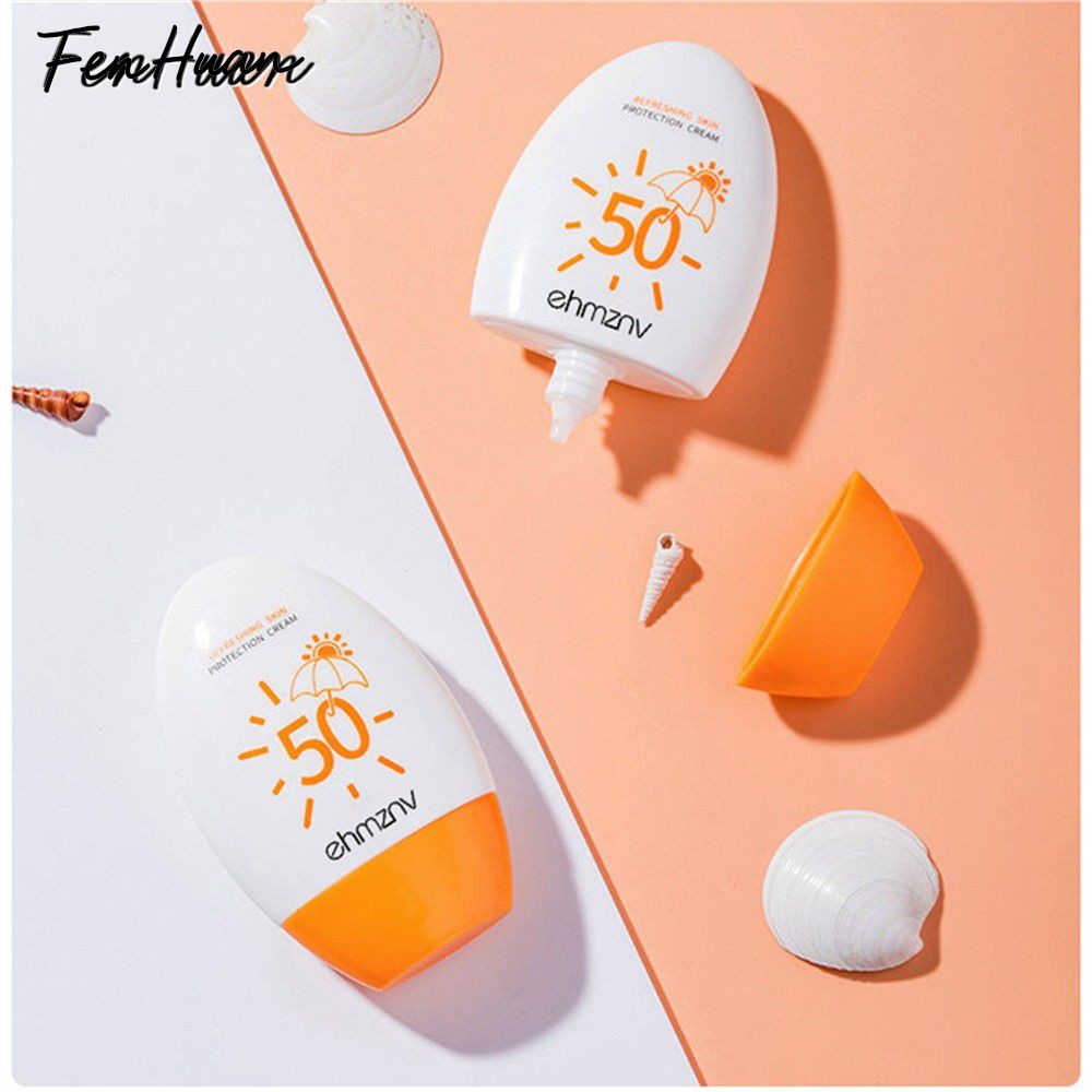 FenHuan ครีมกันแดดพลังสูง SPF50 แยกรังสีอัลตราไวโอเลตและสร้างฟิล์มได้อย่างรวดเร็ว ครีมกันแดดกันน้ำและครีมกันเหงื่อทั้งหมดทำให้สดชื่นและไม่เลี่ยนกลางแจ้ง