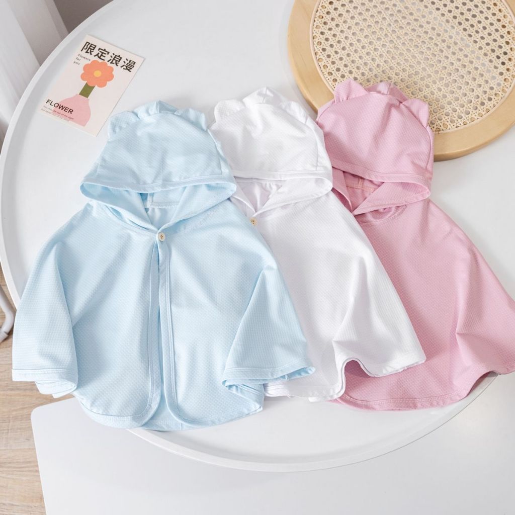 Áo choàng chống nắng cho bé, áo chống nắng cho bé, áo choàng cánh dơi chống nắng cho bé gin baby wear 2024