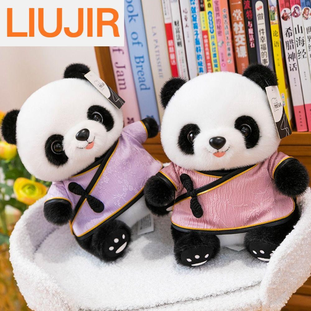 LIUJIR ผ้าไหมฮันฟู ตุ๊กตาแพนด้า แบบจีน หมอนนุ่ม ของเล่นสัตว์ยัดไส้ ชายและหญิง กระเป๋าสตางค์ จี้แพนด้าขนนุ่ม ของขวัญคริสต์มาส ราคา 316 บาท*ส่งฟรี