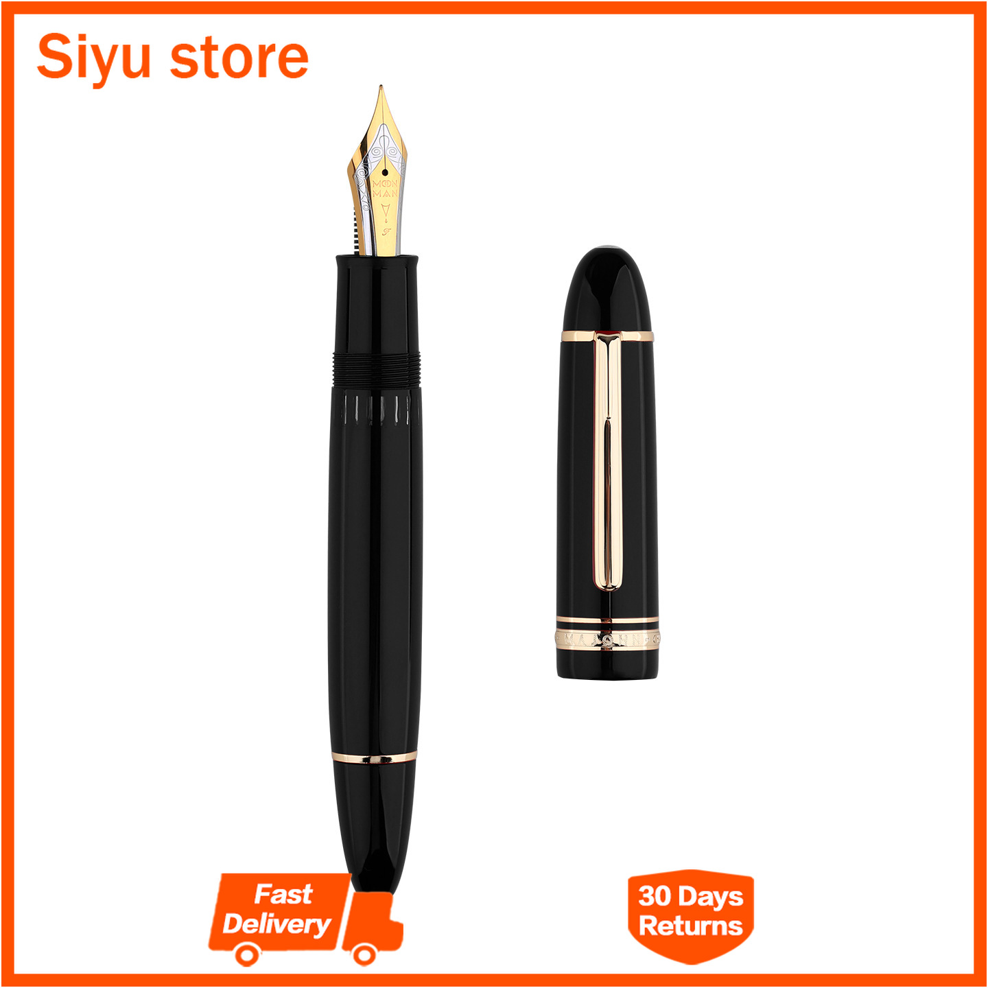 MAJOHN End Craftsman P141 Pen Metal Copper Piston Ink Blot No. 8 40 Two-color Nib Light Resin Pen Body