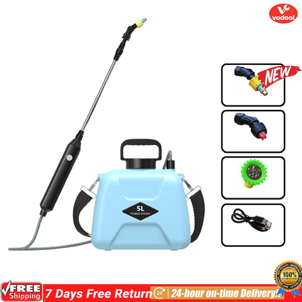 [Vodool Official Mall]Electric Rechargeable Garden Sprayer 5L with Telescopic Handle and Dual Spray Modes for Lawn and Plant Maintenance - Jenama Vodool Harga 49 Ringgit*Penghantaran Percuma