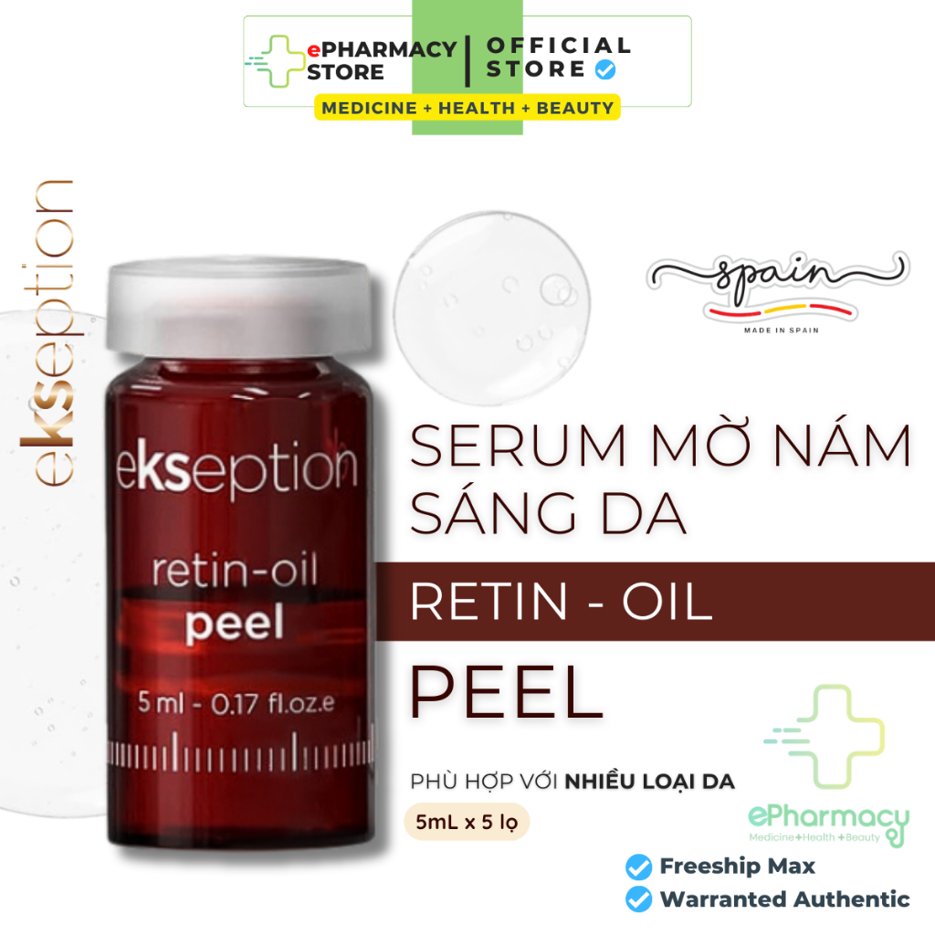 Tinh chất peel da EKSEPTION Retin-oil căng bóng, trẻ hóa, trắng sáng da 5ml