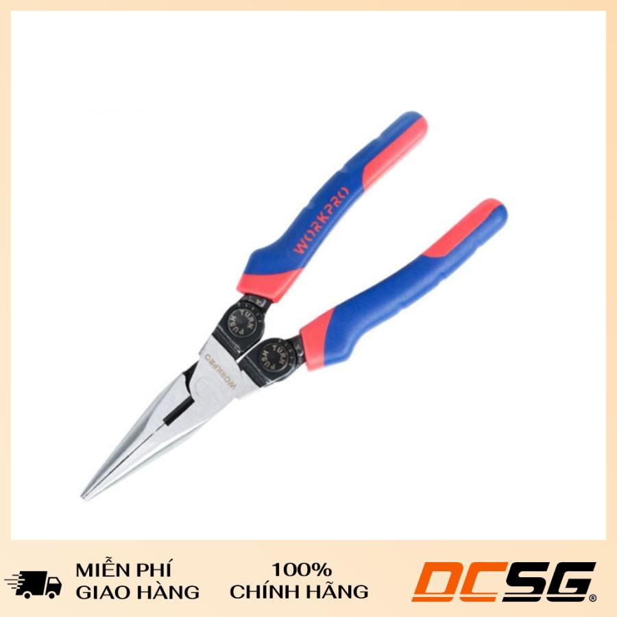 Kềm mũi nhọn có điều chỉnh 8"/200mm workpro w031182