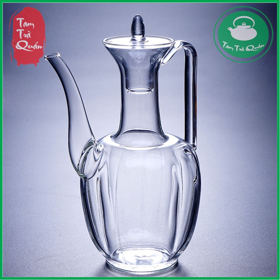 Bình trà thủy tinh chịu nhiệt cổ cao 550ml | Dụng cụ thưởng trà