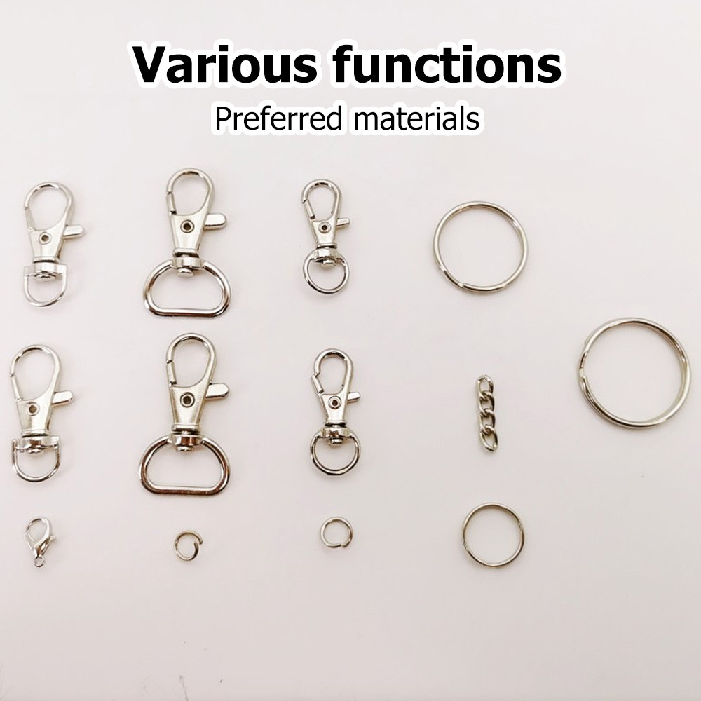 DIY High Quality Keychain Material Set 265PCS with Box Jewelry Making Kit