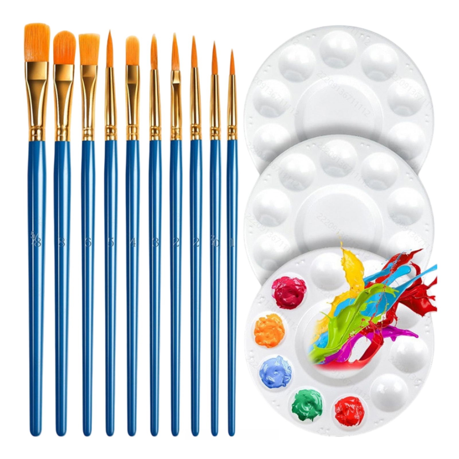 BOCO Face Paint Brush Set for Kids Adults Nylon Hair Watercolor Acrylic Oil Painting Brushes Body Canvas Art Supplies Kit Durable Artist Tools for Creative Face Body Art