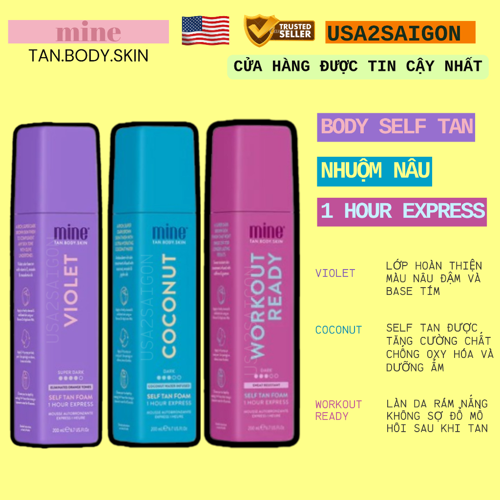 1 CHAI Bọt Nhuộm Da Nâu MineTan Color Correcting Self Tanner Mousse - SẢN PHẨM ĐƯỢC YÊU THÍCH TRÊN THỊ TRƯỜNG HIỆN TAY, DÙNG RẤT TỐT LUÔN Ạ, DÙNG RẤT THÍCH, KHÁCH YÊU TRẢI NGHIỆM ỦNG HỘ SHOP NHÉ