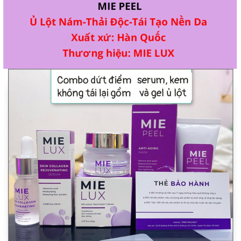 Kem Đồi mồi Nám sạm tàng nhang Mie Lux , Mie cream, Mie peel hàn quốc