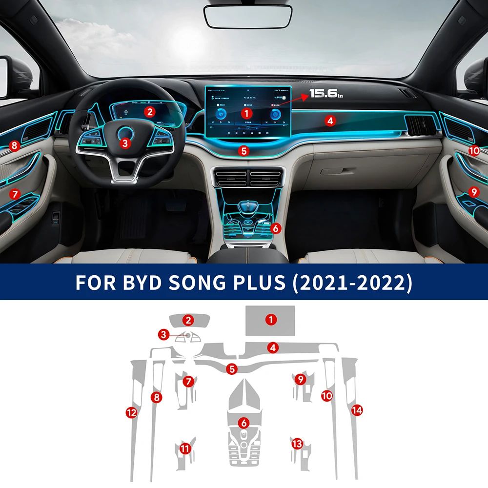 For BYD Seal U Sealion 6 Song Plus DMI EV 2021-2024 Car Center Console Navigation Screen Instrument TPU Protective Film Interior ราคา 480 บาท*ส่งฟรี