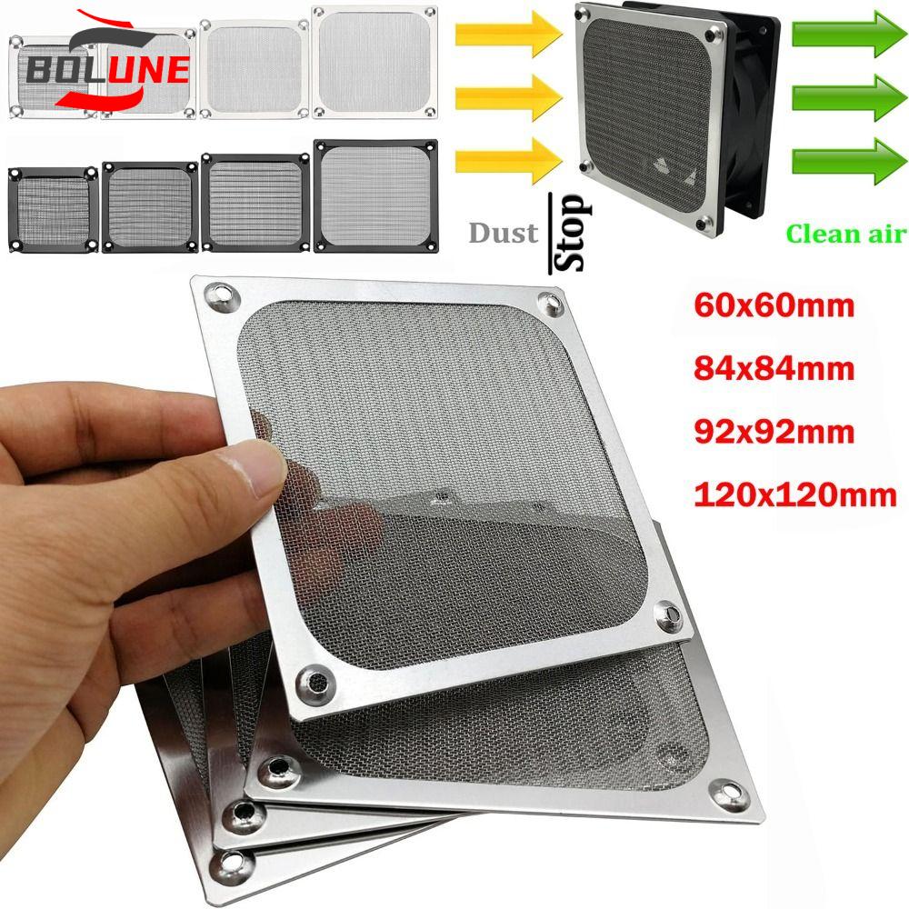 BOLUNEA Nhôm Lưới lọc quạt máy tính Chống gỉ sét Bạc đen Nắp lọc bụi Vỏ bảo vệ Vỏ quạt làm mát Hệ thống làm mát Giá 36,800 Đồng*Miễn phí vận chuyển