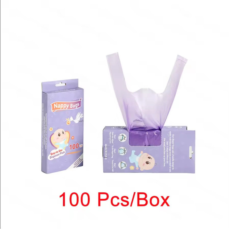 BHQ Baby Disposable Diaper Bags Scented Diaper Disposal Bags Vest-Style Sampah Wangi Untuk Lampin Bayi