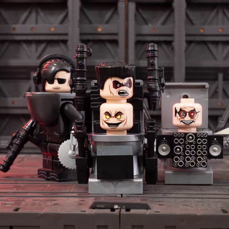Tương thích với LEGO Toilet Man vs Monitor Man đồ chơi Titan Monitor Loa Loa Man TV Man lắp ráp khối xây dựng nhân vật nhỏ