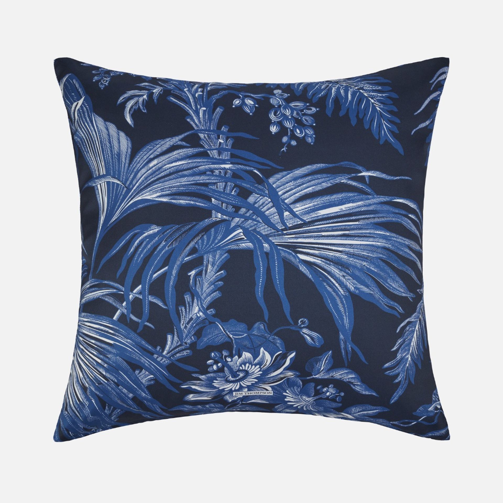 Palm Jungle Silk Cushion Cover 18" - Navy Blue ราคา 1,680 บาท*ส่งฟรี