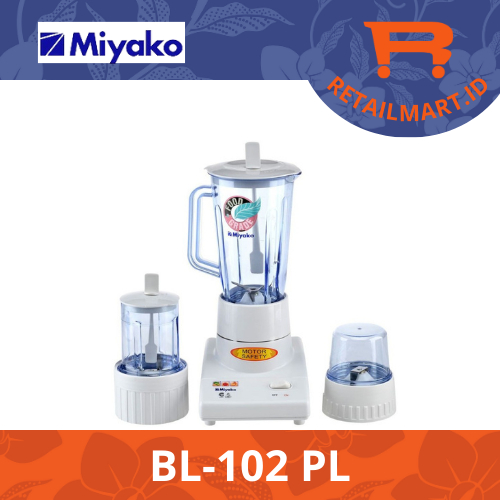 MIYAKO BL-102 PL BLENDER PLASTIK 1 LITER 3IN1 Harga 231,500 rupiah*Gratis Ongkir