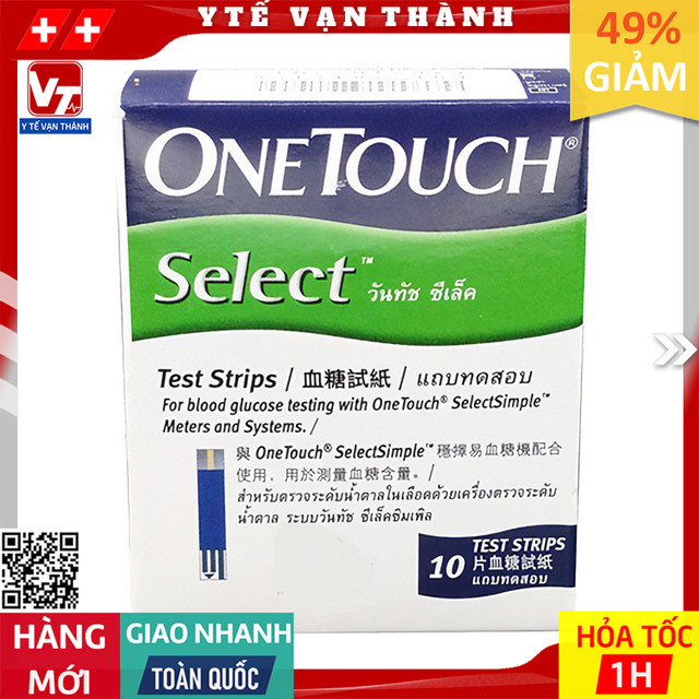 ✅ que thử đường huyết onetouch select | -vt0060 - y tế vạn thành