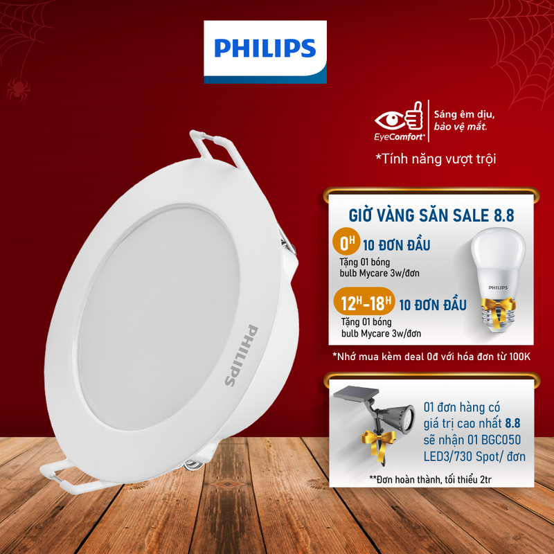 Bộ đèn âm trần Philips LED Eridani hiệu suất ánh sáng cao - Công suất