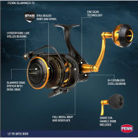 PENN Reel Pancing Spinning SLAMMER IV 2500 - 10500 8+1BB Full Metal Body IPX 6 Sealed Body HT-100 Carbon Fiber Drag
