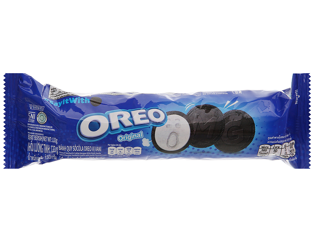 Banh quy Oreo vị vani gói 133g