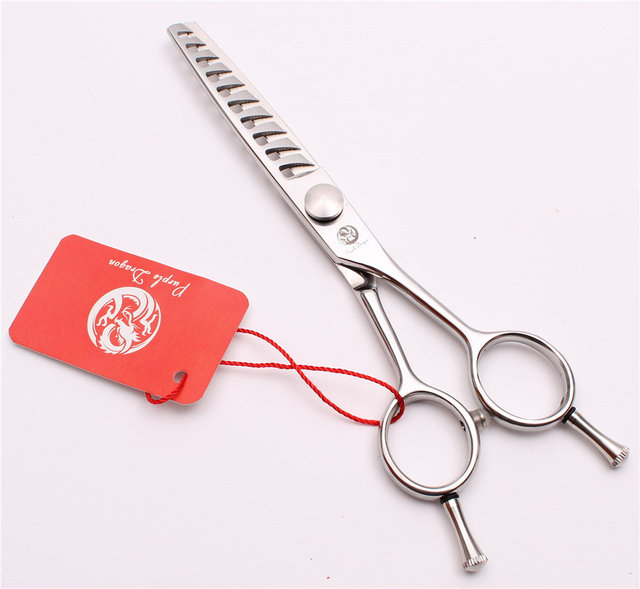 【Fast and Reliable Shipping】 6 17.5cm Jp 440c Purple Dragon Human Hair Scissors Hairdressing Thinning Shears 10 Teeth 40% Thinning Rate Styling Tools Z2006 - 8