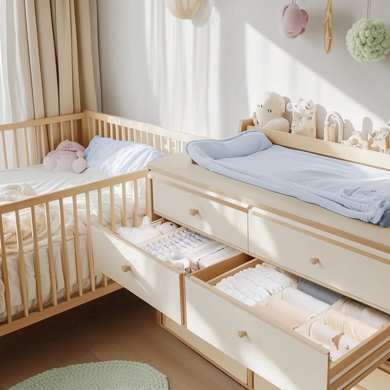 [Waanon]Underwear Drawer Organizer Clothes, 14 Pack Dresser Organizer for Baby Clothes, for Nursery, Bedroom and Dorm Beige
