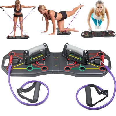 13-in-1 Push Up Board System with Resistance Bands Multifunctional Exercise Workout Training Press Up Board Home Gym Fitness Equipment