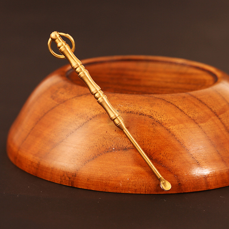 🔥🔥🔥Aofulai Portable Copper Earpick Earwax Spoon Ear Cleaning Tool Keychain Pendant Ear Care ราคา  7 บาท*ส่งฟรี