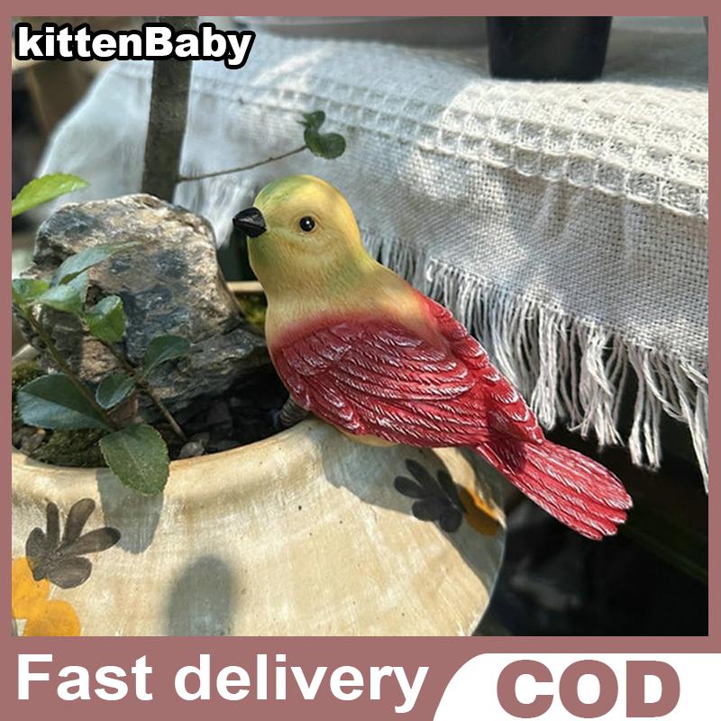 kittenBaby รูปปั้นนกในสวนกระถางดอกไม้ตกแต่งกลางแจ้งสำหรับต้นไม้กระถางเรซิ่นรูปนกสำหรับตกแต่งระเบียงรั้ว ราคา 95 บาท*ส่งฟรี