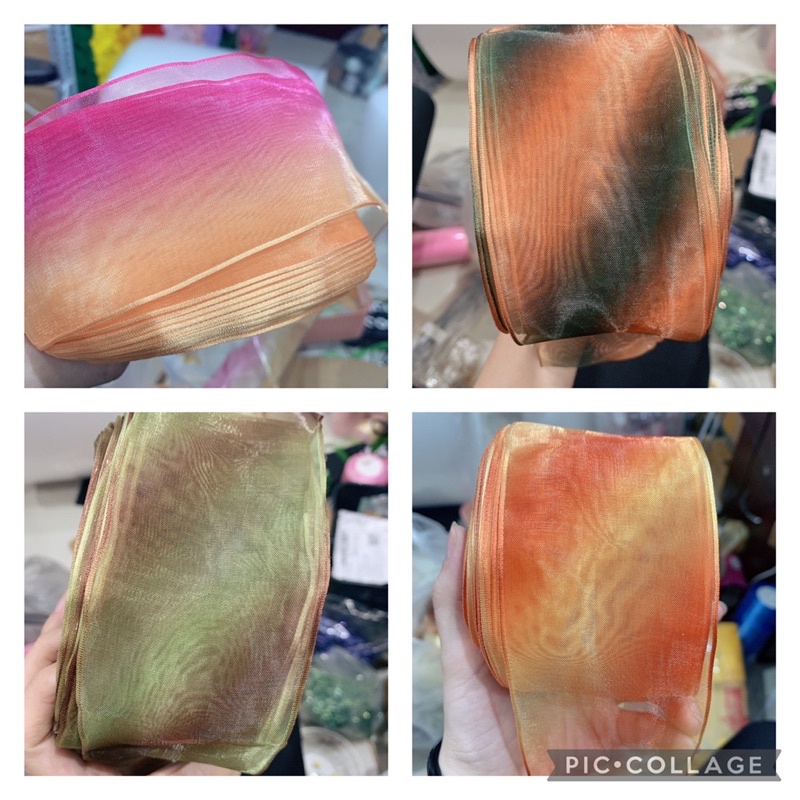 Ruy băng voan loang 6 cm - 6,5cm