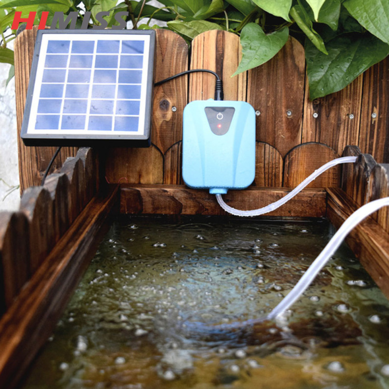 HIMISS Solar Powered Oxygenator Water Oxygen Pump Pond Aerator Aquarium Airpump ราคา 896 บาท*ส่งฟรี