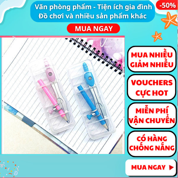 Bộ Compa kèm bút chì học sinh giá rẻ chất lượng, đồ dùng học tập - Nguyễn Thùy Store