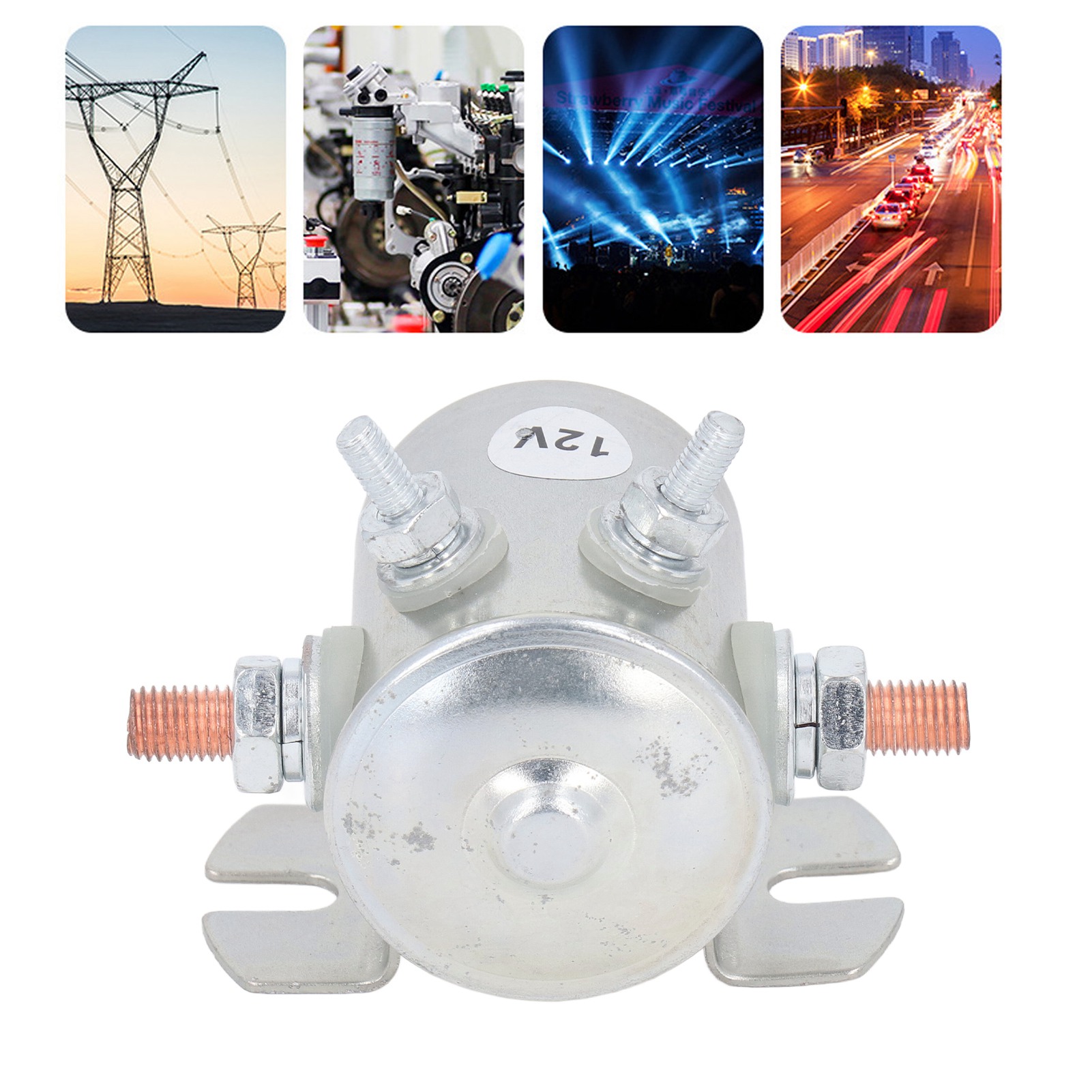 Solenoid Rơle khởi động 200A 4.8W DC12V cầu chì chống cháy cho thiết bị điện tử