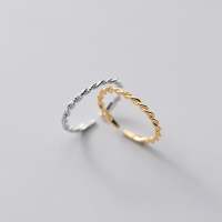 Le Silber Co. S925 Sterling Silver - Simple Twist Rope Ring Cincin Perak